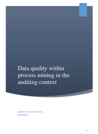 Eksemplar yang tidak tersedia Image of DATA QUALITY WITHIN PROCESS MINING IN THE AUDITING CONTEXT